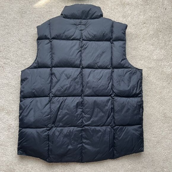 Lands End Down Puffer Vest Mens Large 42-44 Black Snaps Outdoor Lightweight - Picture 6 of 6